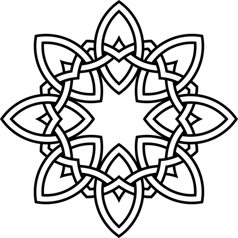 Interleaved Geometric Star Coloring Page